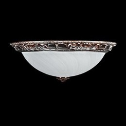 Flush Mount Light Glass Resin Silver Carving Retro European Classic