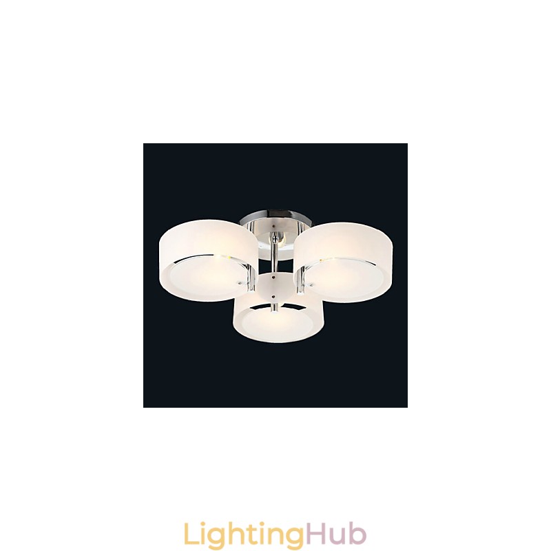Flush Mount Modern Contemporary 3 Lights Ceiling Light Metal