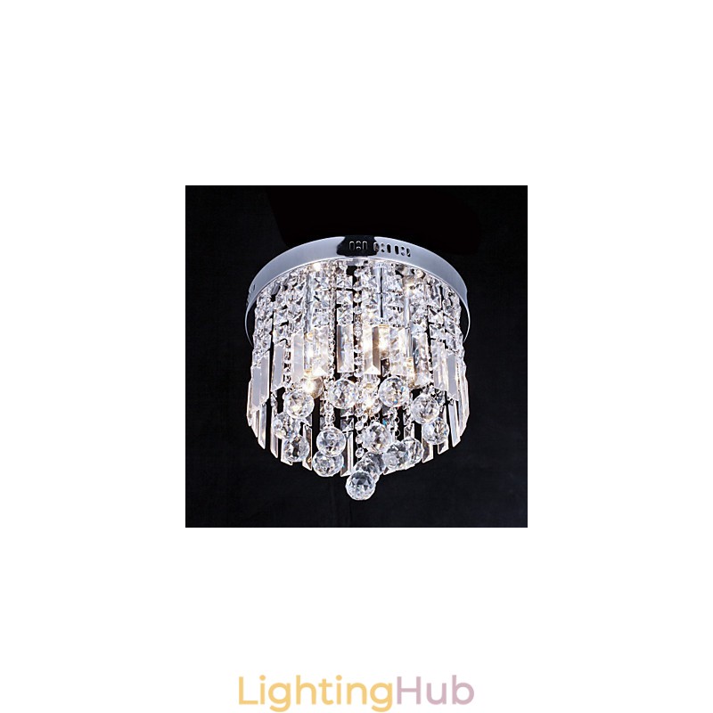 Flush Mount Crystal Modern Contemporary Metal
