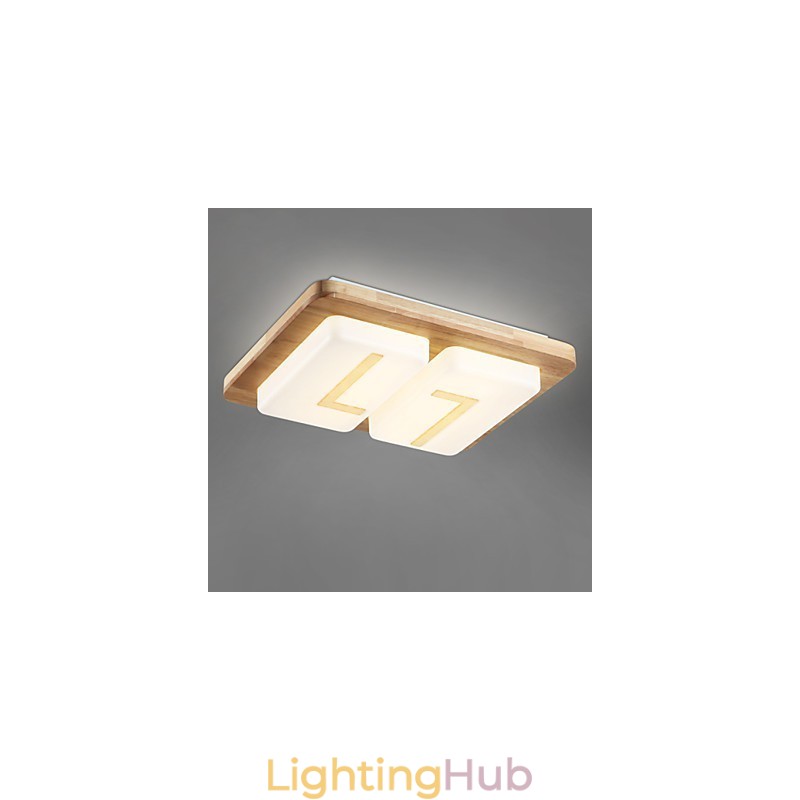 Flush Mount Mini Style Modern Contemporary Wood