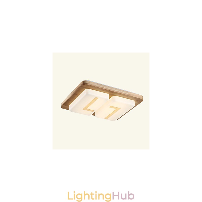 Flush Mount Mini Style Modern Contemporary Wood