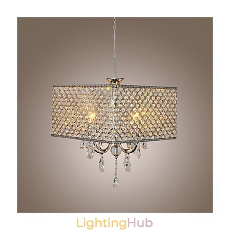 Modern Contemporary Drum Crystal Painting Metal Chandelier Modern Contemporary Drum Crystal Painting Metal Chandelier