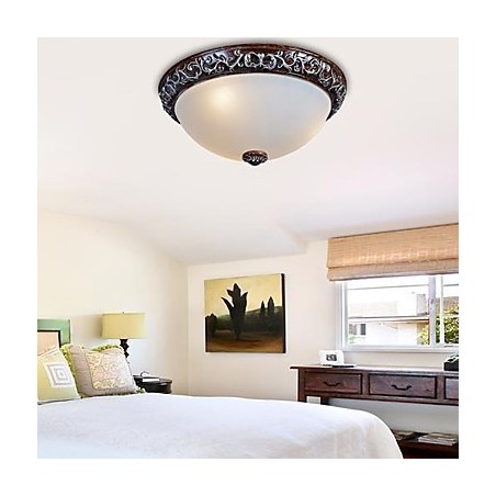 Flush Mount Light Glass Resin Silver Carving European Classic Flush Mount Light Glass Resin Silver Carving European Classic