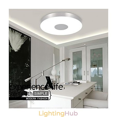 Modern Contemporary Brushed Metal Flush Mount Modern Contemporary Brushed Metal Flush Mount