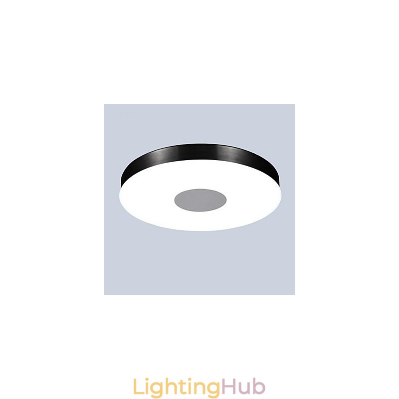 Modern Contemporary Brushed Metal Flush Mount