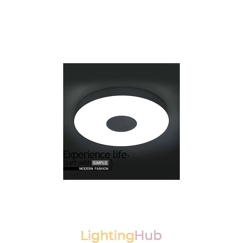 Modern Contemporary Brushed Metal Flush Mount