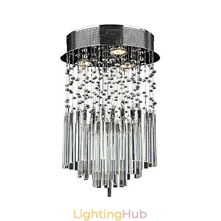 Modern Contemporary Crystal Electroplated Metal Flush Mount Modern Contemporary Crystal Electroplated Metal Flush Mount