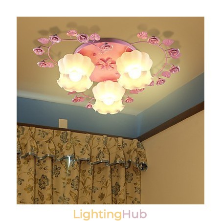 Creative Lamp Lamp Contracted Rural Sweet Pink Rose 3 Absorb Dome Light Creative Lamp Lamp Contracted Rural Sweet Pink Rose 3 Absorb Dome Light