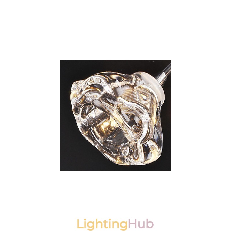 Modern Contemporary Rustic Lodge Chrome Metal Flush Mount