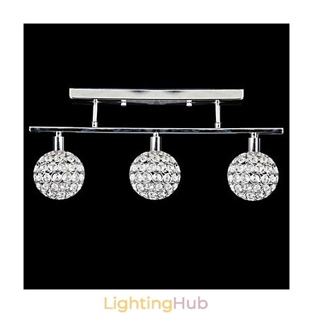 Modern Contemporary Crystal Chrome Metal Flush Mount Modern Contemporary Crystal Chrome Metal Flush Mount