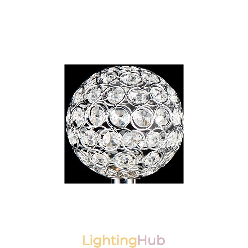 Modern Contemporary Crystal Chrome Metal Flush Mount