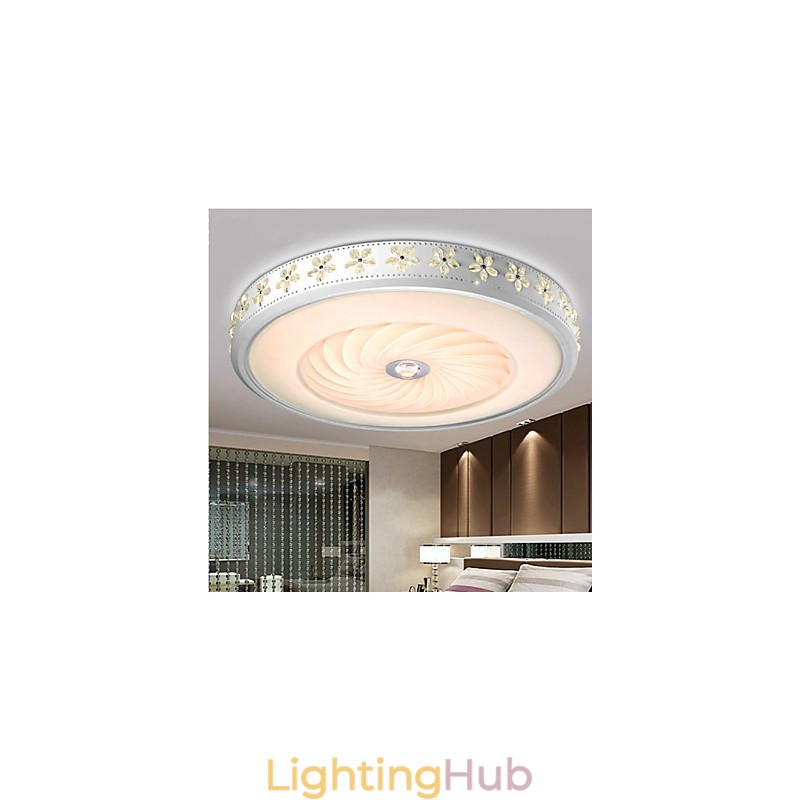 Modern Contemporary Crystal Others Metal Flush Mount