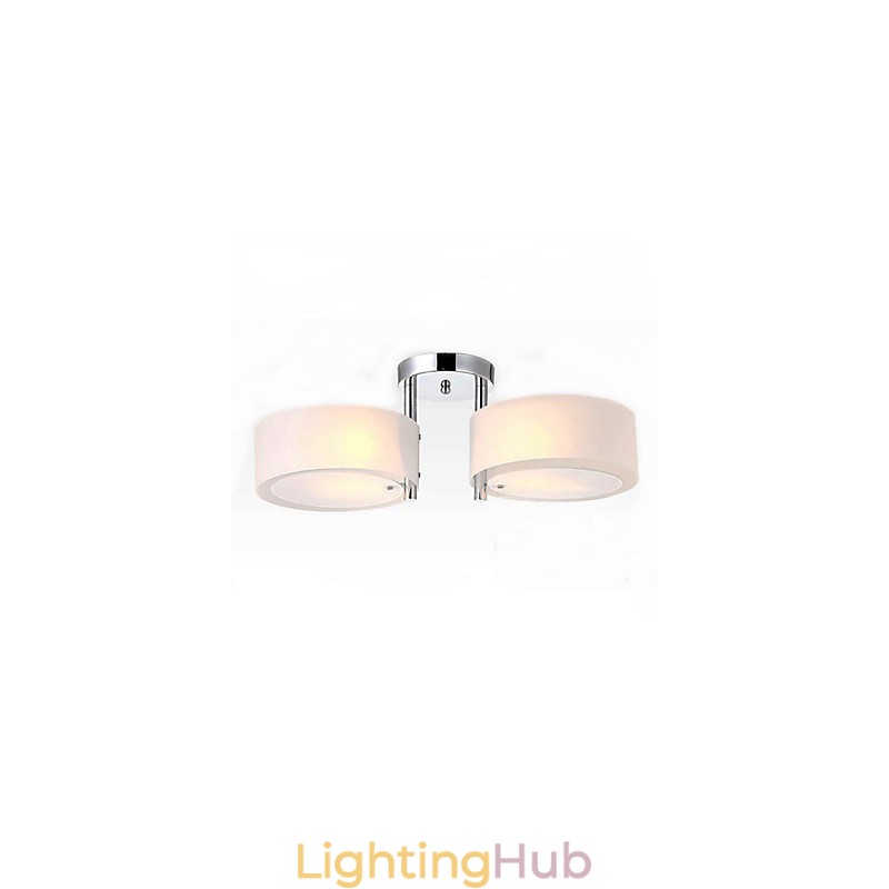Flush Mount Modern Contemporary 2 Lights Ceiling Light Metal