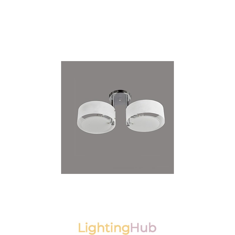 Flush Mount Modern Contemporary 2 Lights Ceiling Light Metal