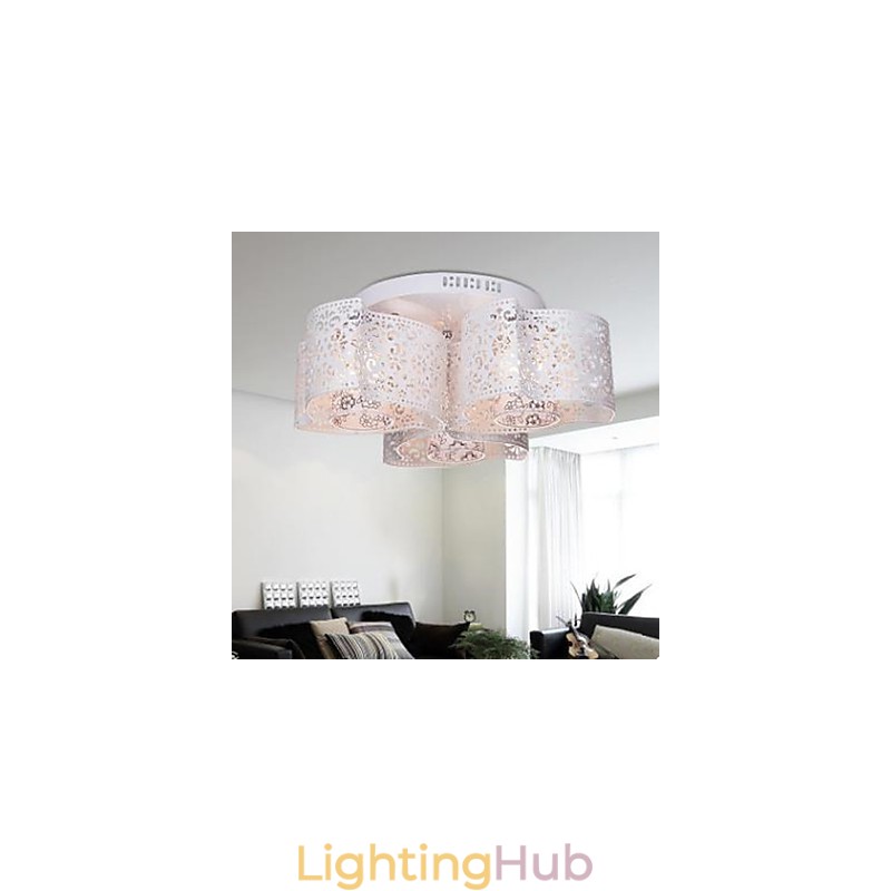 Wrought iron round light Warm wind 3 absorb dome light