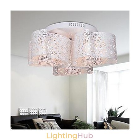 Wrought iron round light Warm wind 3 absorb dome light