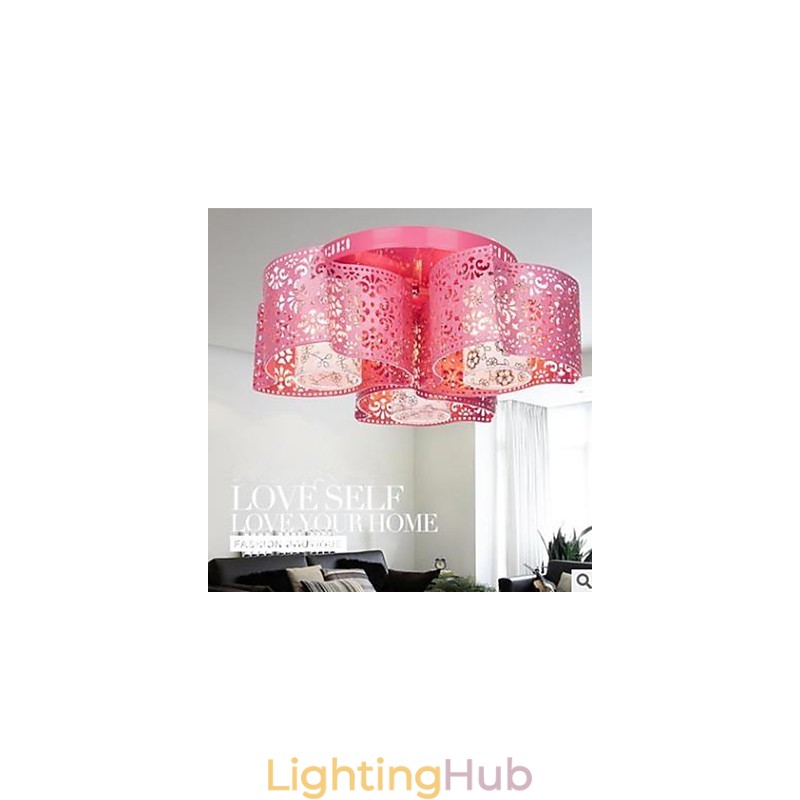 Wrought iron round light Warm wind 3 absorb dome light