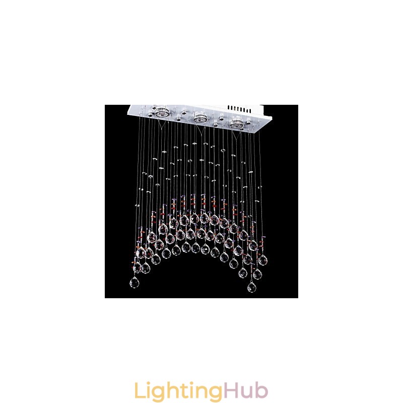 5 Lights Clear light Stainless steel K9 Crystal Chandelier