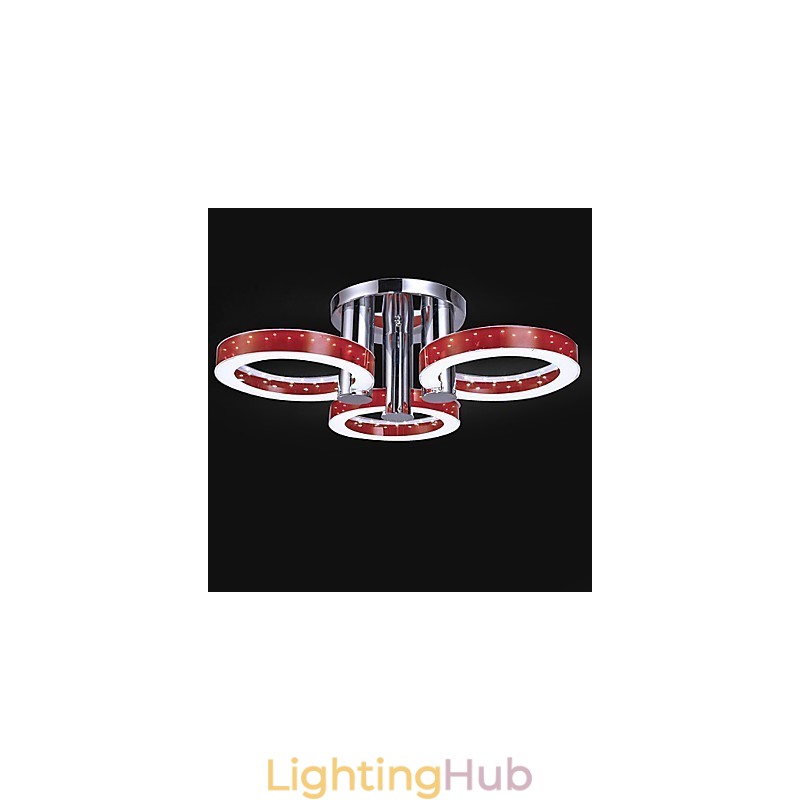 Modern Contemporary Chrome Metal Flush Mount