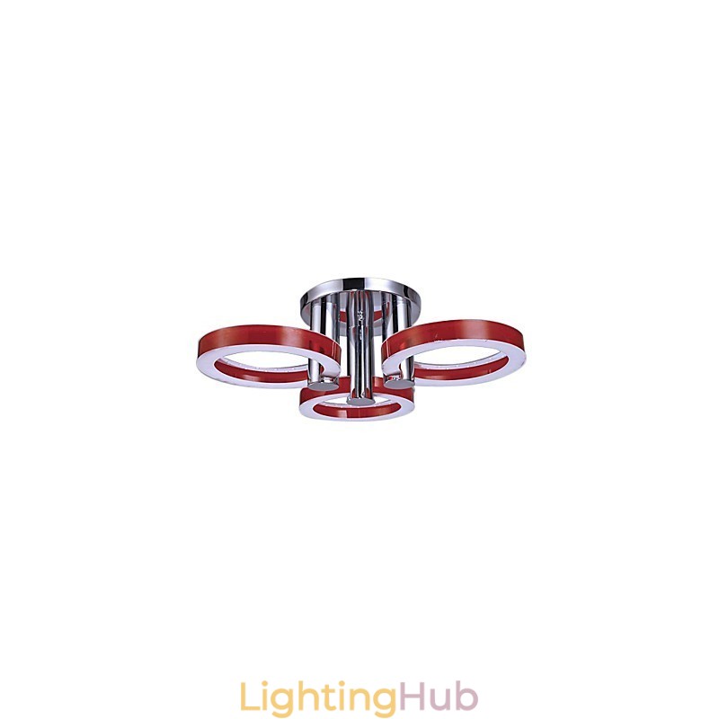 Modern Contemporary Chrome Metal Flush Mount