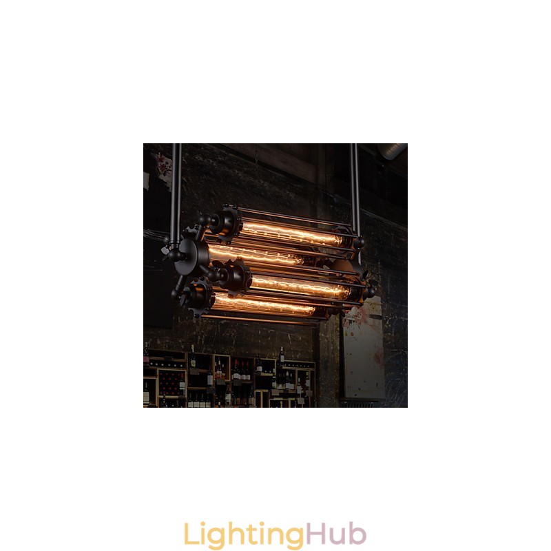 Rustic Lodge Retro Mini Style Electroplated Metal Chandelier