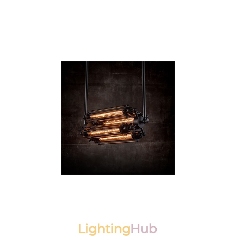 Rustic Lodge Retro Mini Style Electroplated Metal Chandelier
