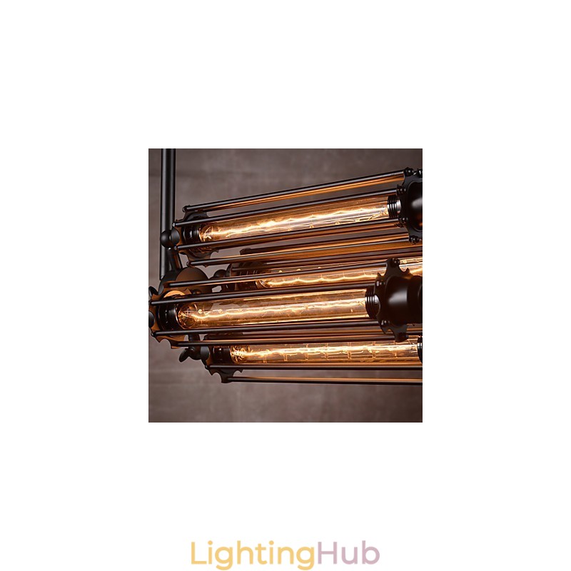 Rustic Lodge Retro Mini Style Electroplated Metal Chandelier