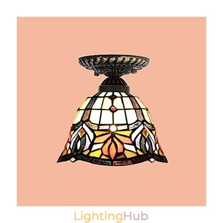 European Rural Creative Arts Stained Glass Absorb Dome Lamp Light European Rural Creative Arts Stained Glass Absorb Dome Lamp Light