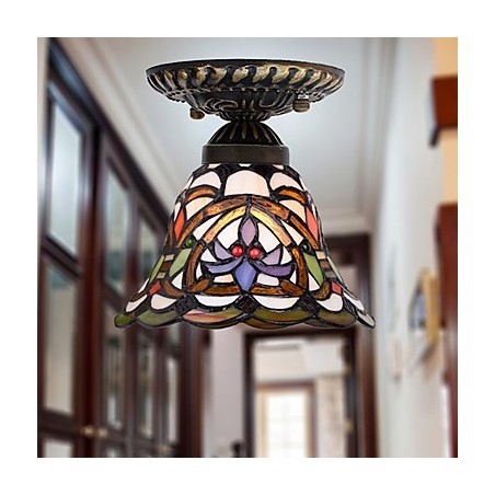 European Rural Creative Arts Stained Glass Absorb Dome Lamp Light European Rural Creative Arts Stained Glass Absorb Dome Lamp Light