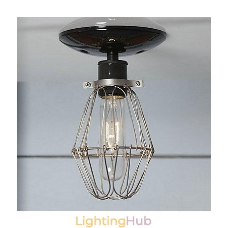 Country Painting Metal Flush Mount Country Painting Metal Flush Mount
