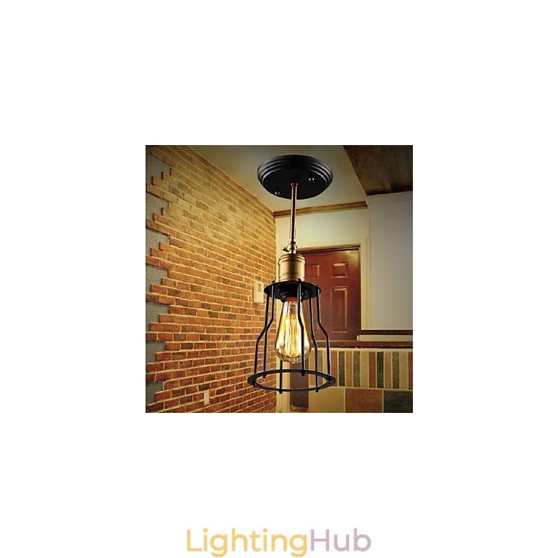 Flush Mount Traditional Classic Rustic Lodge Vintage Retro Country Metal