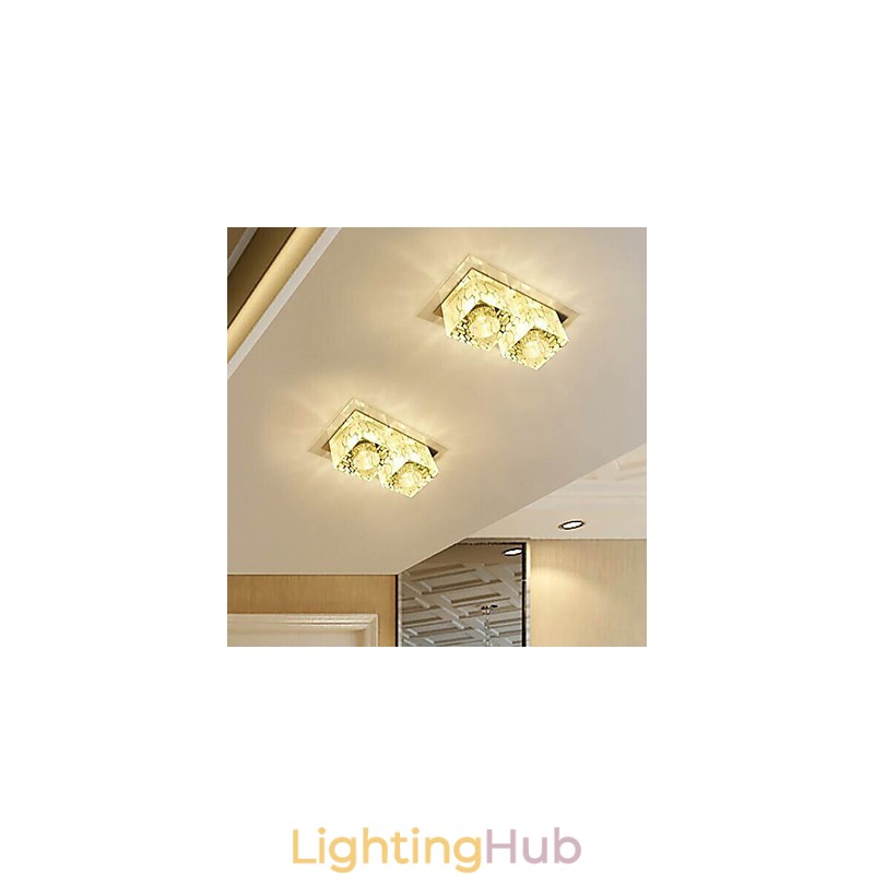 27*15*5CM Crystal Ceiling Lamp Spotlight SMD 6W Creative Lamp Tube Light Colorful Color Dome Light