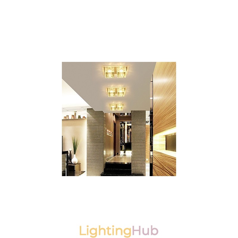 27*15*5CM Crystal Ceiling Lamp Spotlight SMD 6W Creative Lamp Tube Light Colorful Color Dome Light