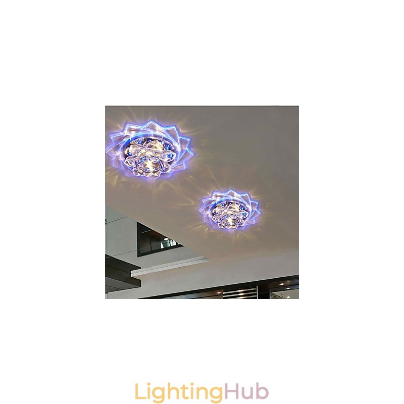 20*8.5CM Mini Crystal Ceiling Lamp Spotlight 3W Creative Lamp Tube Light Colorful Color Square Dome Light