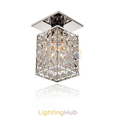 Modern Contemporary Crystal Electroplated Metal Flush Mount Modern Contemporary Crystal Electroplated Metal Flush Mount