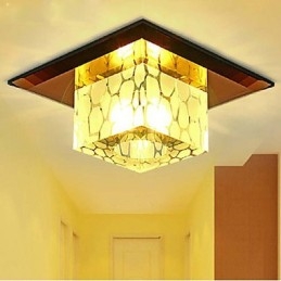 Mini Crystal Ceiling Lamp Spotlight 3W Creative Lamp Tube Light Colorful Color Square Dome Light