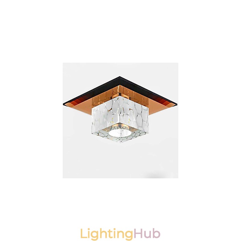 Mini Crystal Ceiling Lamp Spotlight 3W Creative Lamp Tube Light Colorful Color Square Dome Light