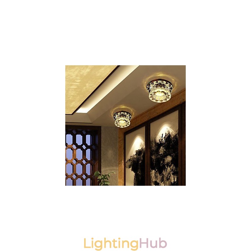 Modern Contemporary Crystal Others Crystal Flush Mount