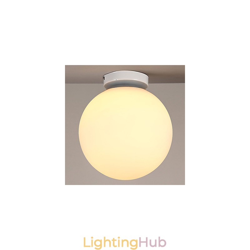 Contracted And Contemporary White Ball Glass Dome Light