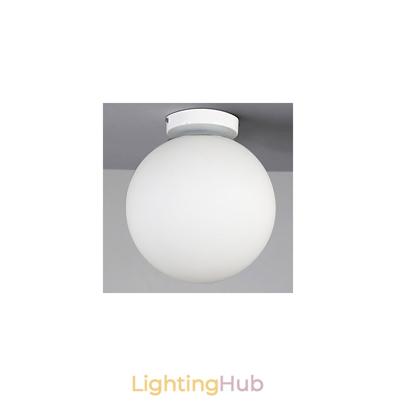 Contracted And Contemporary White Ball Glass Dome Light