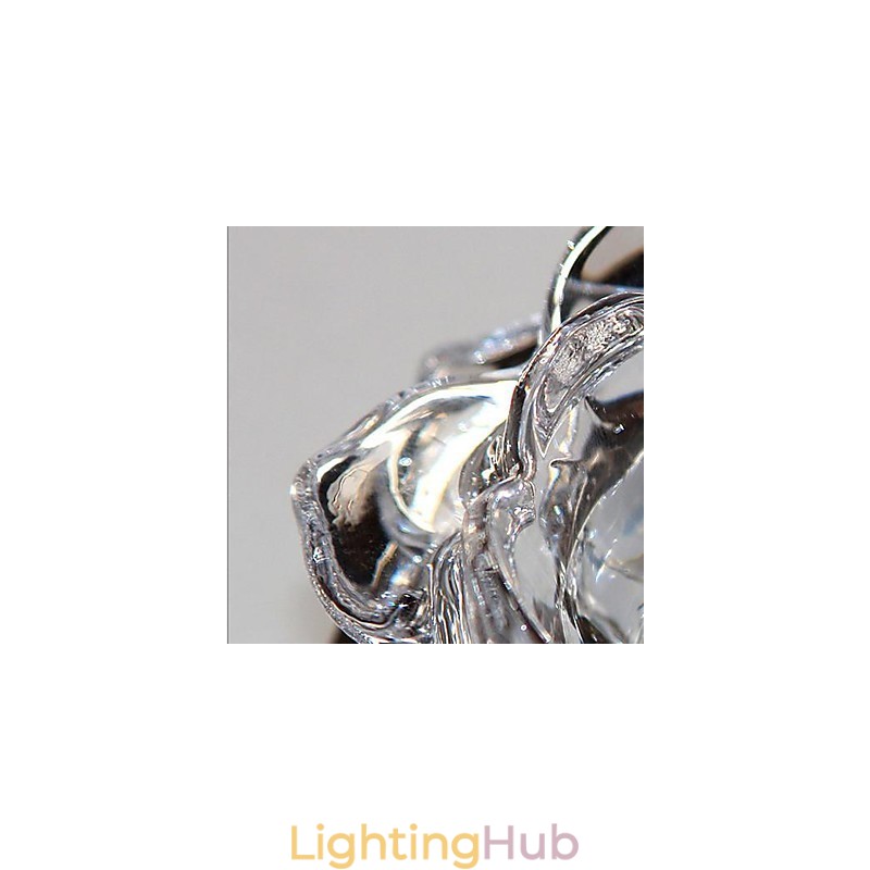 Modern Contemporary Crystal Mini Style Electroplated Metal Flush Mount