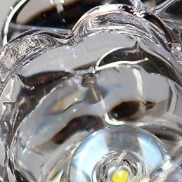 Modern Contemporary Crystal Mini Style Electroplated Metal Flush Mount