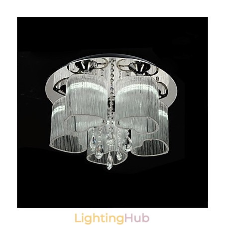 Modern Contemporary Chrome Metal Flush Mount Modern Contemporary Chrome Metal Flush Mount