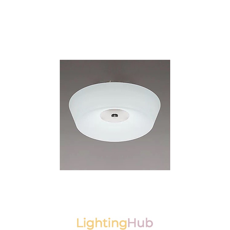 77W Modern Contemporary Chrome Metal Flush Mount