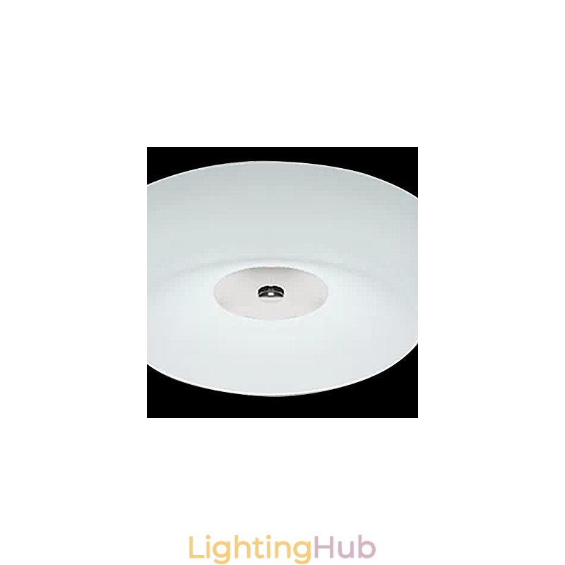 77W Modern Contemporary Chrome Metal Flush Mount