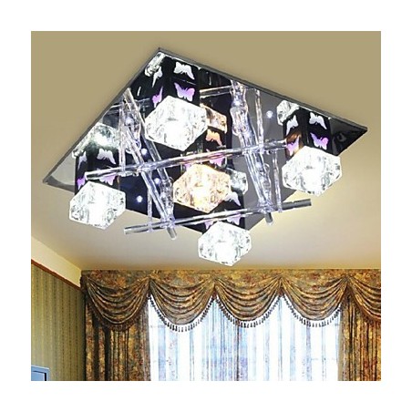 Modern Contemporary Crystal Glass Flush Mount Modern Contemporary Crystal Glass Flush Mount