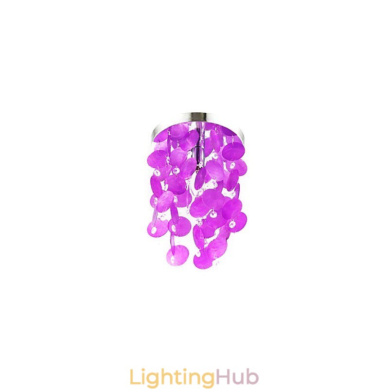 Modern Contemporary Mini Style Electroplated Flush Mount