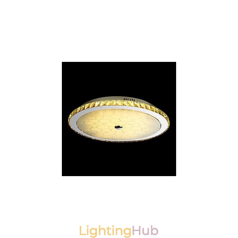 Modern Contemporary Crystal Metal Flush Mount