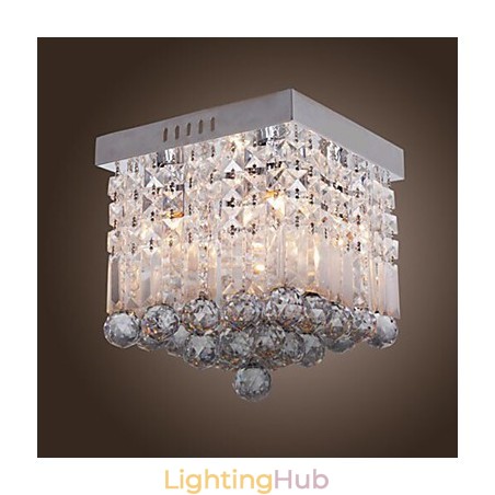 Modern Contemporary Crystal Mini Style Flush Mount Modern Contemporary Crystal Mini Style Flush Mount
