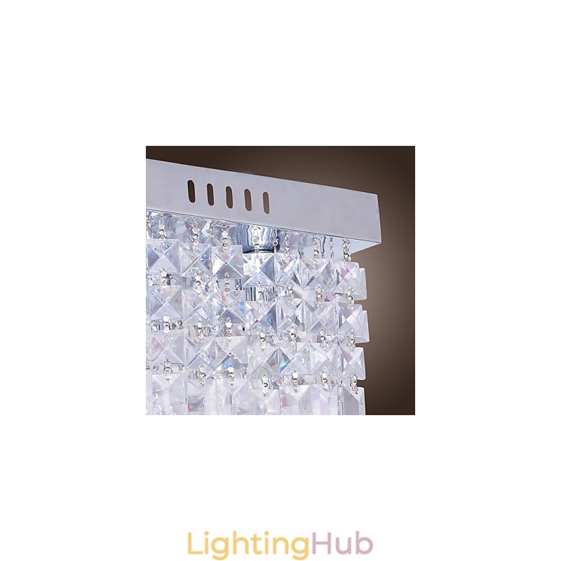 Modern Contemporary Crystal Mini Style Flush Mount